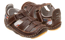 Rileyroos - Chessie in chocolate, infant sandal